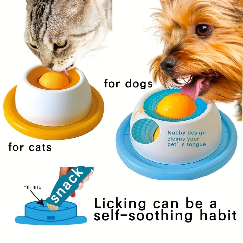 Pet Lick Mat - Interactive Yogurt Licking Plate and Slow Feeder for Dogs and Cats, Promotes Dental Health